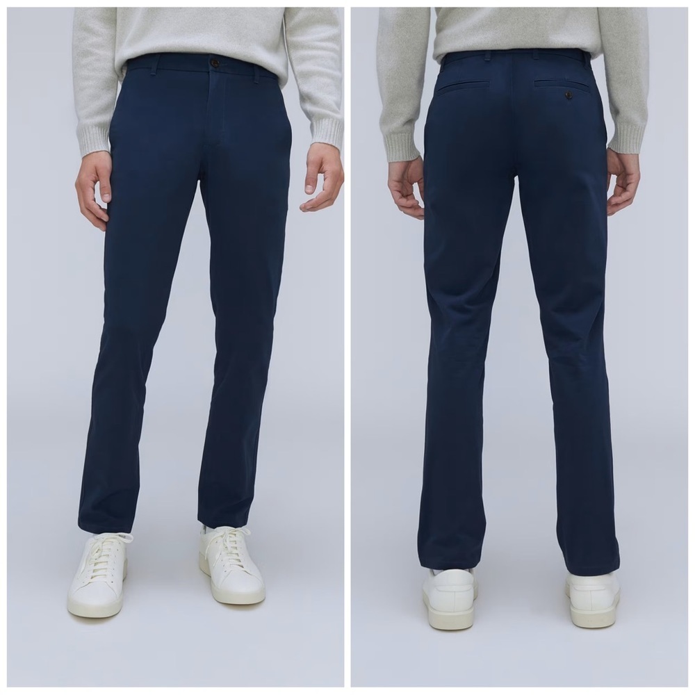 Everlane slim leg chino pants men’s navy blue size 36x32